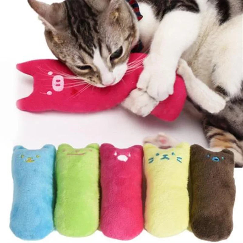 Coussin Jouet en Peluche à l'Herbe à Chat - Jouet Interactif pour Chats