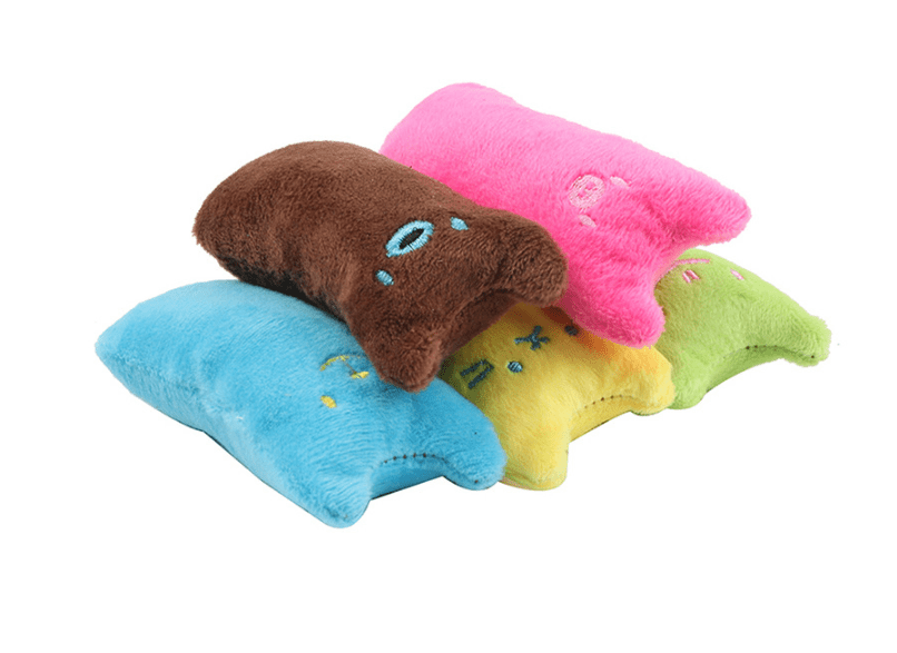 Coussin Jouet en Peluche à l'Herbe à Chat - Jouet Interactif pour Chats
