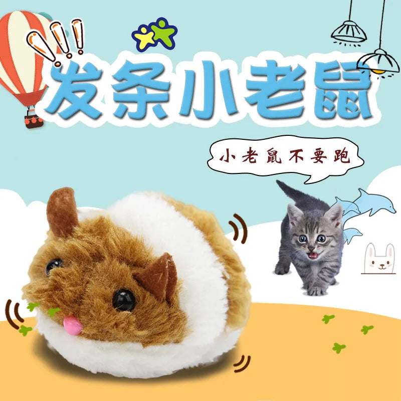 Jouet Interactif Souris en Peluche pour Chats