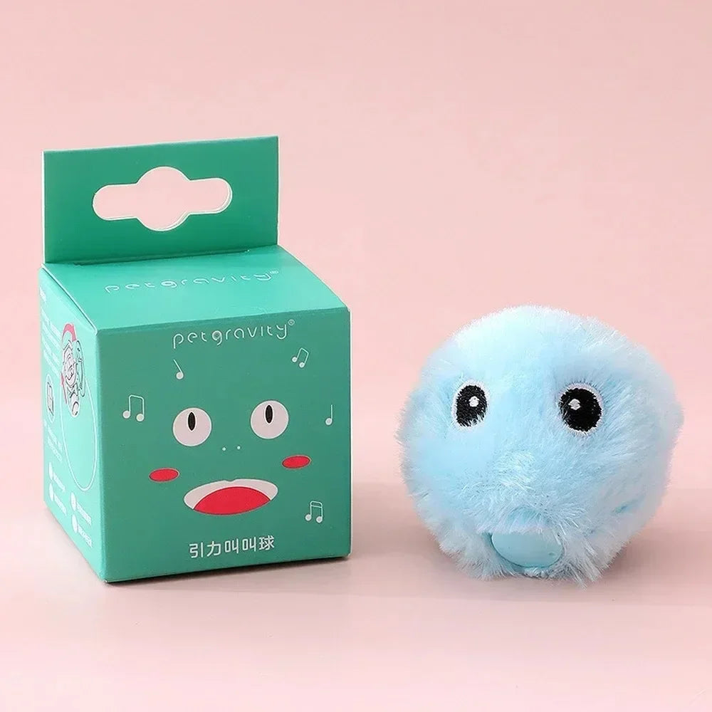 Balle Interactive en Peluche pour Chats avec Sons d'Animaux