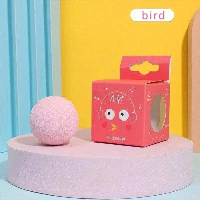 Balle Interactive en Peluche pour Chats avec Sons d'Animaux