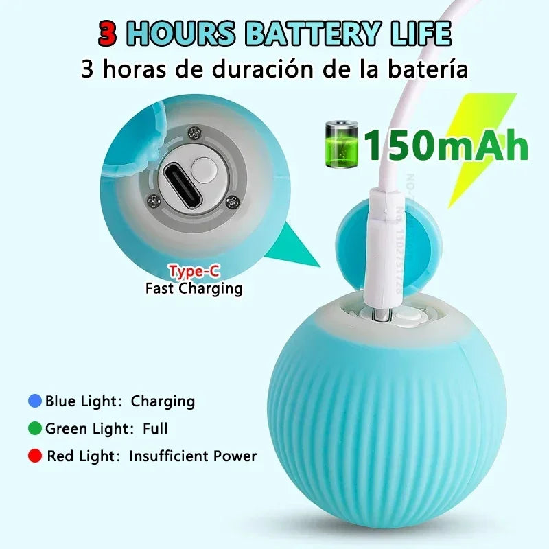 Balle Électrique Intelligente Catdog Interactive pour Chats et Chiens